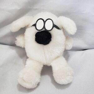 Commonwealth Dilbert Dogbert Fluffy 7" Plush Stuffed Animal Plastic Glasses Vtg